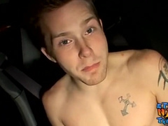 Gay-For-Pay Pals get in the Truck to Masturbate off together