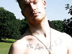 Skinny Kip Ryker jerking his meaty penis