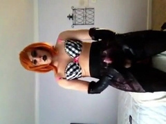 Punk Crossdresser Blows a load for You