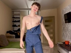 Young european boy scene