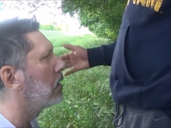 slapping a fag outside (HD)