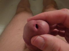 Taunting sensitized to stiff stiffy and testicles with ample mushroom head