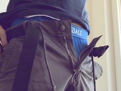 Lad gets super-naughty at work and pops a hefty stream