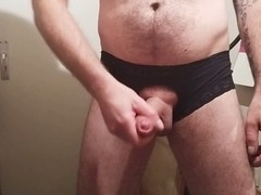 Solo masturbation with a big oily cock from European stud Chipghost83