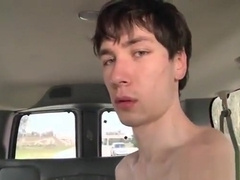 Hairy gay ass fucked hardcore in the boys bus
