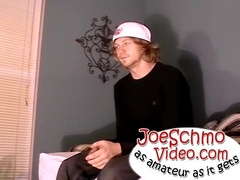 Straight Nimrod undresses and shows off his dick for a suck