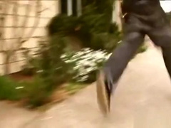 Officer Rod takes his nightstick and flashlight up his ass