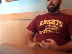 Bearded Bro Public Jerk Off in A Coffee Shop 12