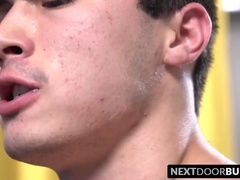 Jock employe has bareback sex with his boss in the office