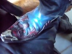 Cowboyboots trample lederbeule and fucking boots