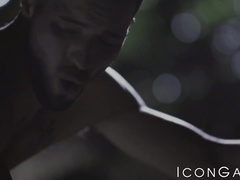 Cock hungry Casey Everett banged bareback after outdoor BJ