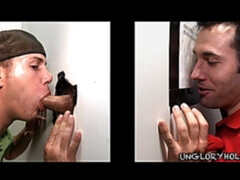 Straight gloryohole fun with Tyler Hunt and Gene Neeley