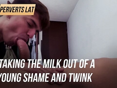 Taking the milk out of a young shame and twink