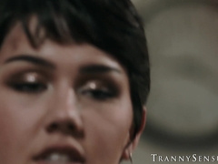 Daisy Taylor rides big hunks cock and gets cum on her tits