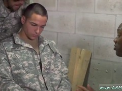 Men in uniform: Hot gay military action with big cocks in a wild group orgy!