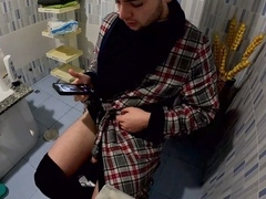 Faggot, amateur, bathroom