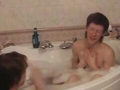 Russian amateur rimjob and cumshot