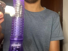 toying with my gf's electro-hitachi while she's at work.