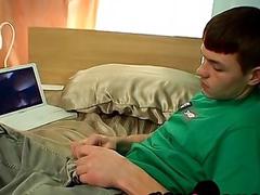 Young guys hook up for the first time