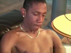 Hot ghetto thug Bobby jerking his stiff gay cock