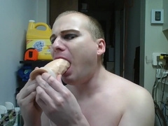 queer massager fake penis blow