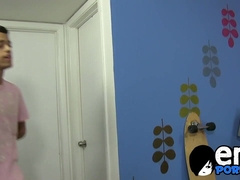 Handsome young lovers butt banging after oral pleasures