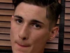 Cute nervous and adorable twink Elijah West jerking it off