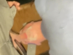 Gaging on a meaty man meat