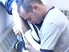 Twink and his boyfriend tease each other before foot worshiping