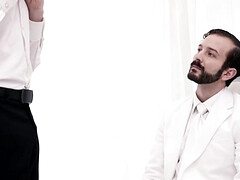 Fetish video with a shy mormon boy and the DILF elder