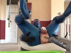 pvcsissy in innocence ass fucking tearing up machine