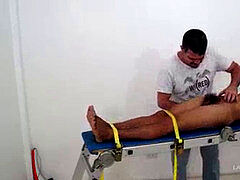 chinese guy Argie strapped and Tickled