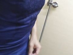 Horny daddy public toilet jerk off