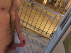 Greek Hotel Room jerking exhibitionism flashing