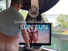 Samantha and Julie on the Beach