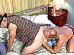 Blow-job, big cock, homo