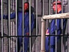 Interracial gays suck cock and bang in prison