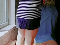 Crossdresser Pioneer Dressed Sexy Mini White Body Big Ass Big Booty Long Legs Horny Sexy Fucking Sissy Lady Boy Fem Boy