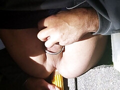 Anal at Work with Corn Cob