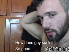 Bearded guy has his first raw sex experience and loves it