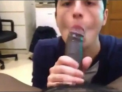 White Latin Young Fellow Deep-Throating Black Hard-On Tonguing Ejaculates