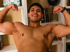 Big and strong Jace Jenkins jacking off in a hot fashion here