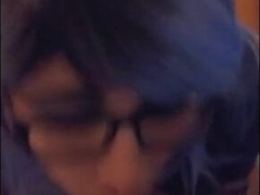 BBC cums in mouth of white sissy fag 123