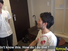 Watch this Japanese stud penetrate a Chinese cummed-up slut