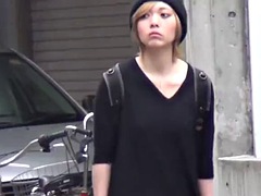 Japanese cuties flash hairy pussies while peeing in public