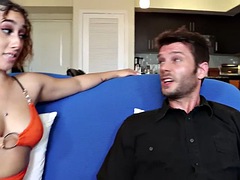 Femdom blowjob babe sucks rod the way she wants without cum permission