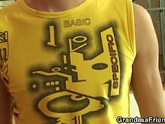 POV movie with busty mature fatty riding cock