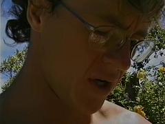 Grosse titten, Blondine, Blasen, Arschfick von zwei schwänzen, Doppelpenetration, Hardcore, Flotter dreier, Vintage