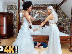Attrapée, Tromperie, 2 femmes 1 homme, Hard, Interracial, Fille latino, Plan cul à trois, Mariage
