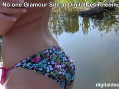 Lizzy Merova's bikinied solo play makes you cum in your pants at DigitalDesire